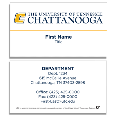 Large Print UTC Business Card